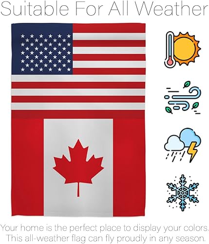 Miniatura 6 de Bandera de la Amistad de la Copa Mundial de Canadá y Estados Unidos, asta de bandera de arte de pared para exteriores, decoración al aire libre,