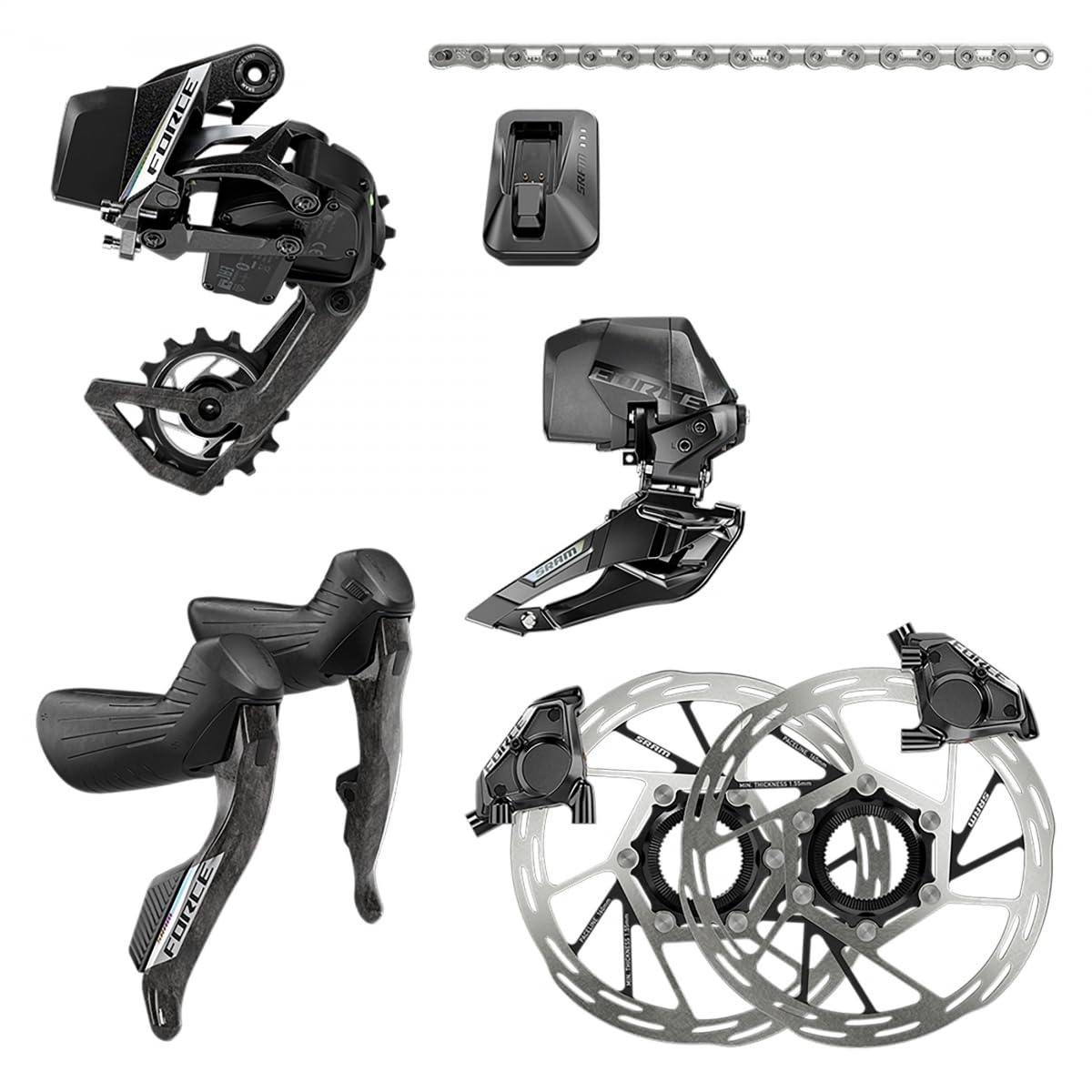 Amazon.com : SRAM Force AXS 2X E2 Wireless Electronic Drivetrain