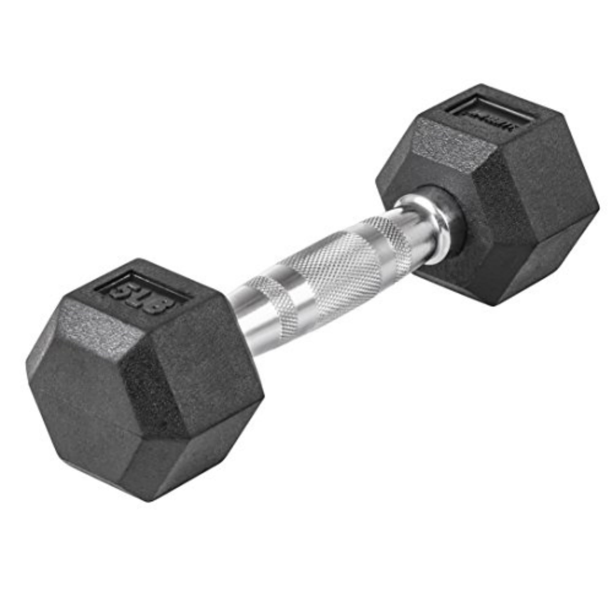 Lifeline Fitness Hex Dumbbells, Rubber Wrapped Hex Dumbbells, Premium Quality, Ergonomic Knurled Handle, Dumb Bells for Exercise, Home Gym Exercise Weights