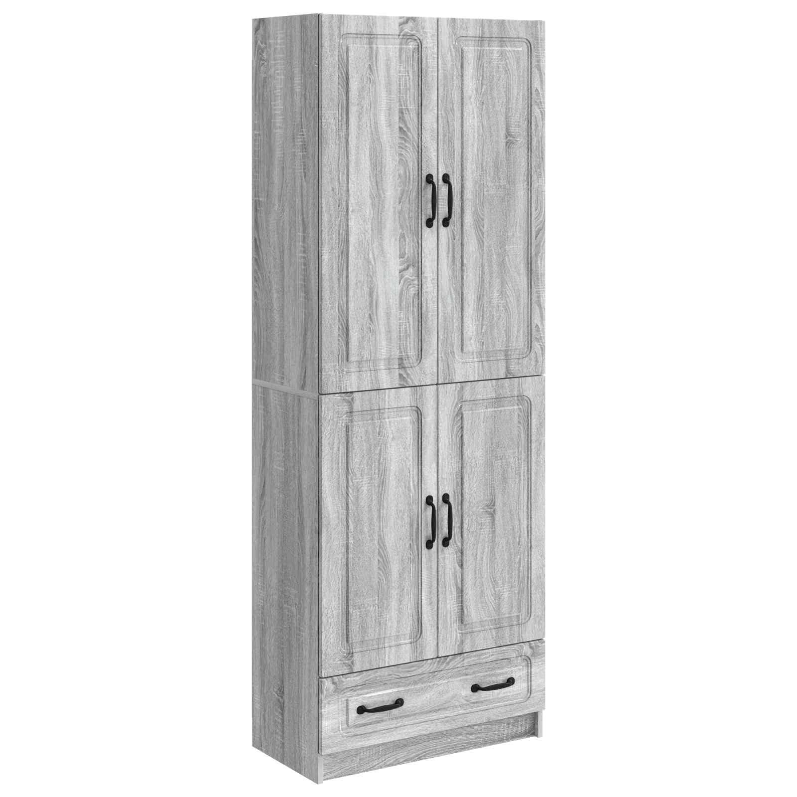 2-teiliges Schrank-Set Sonoma grau Holz technisch