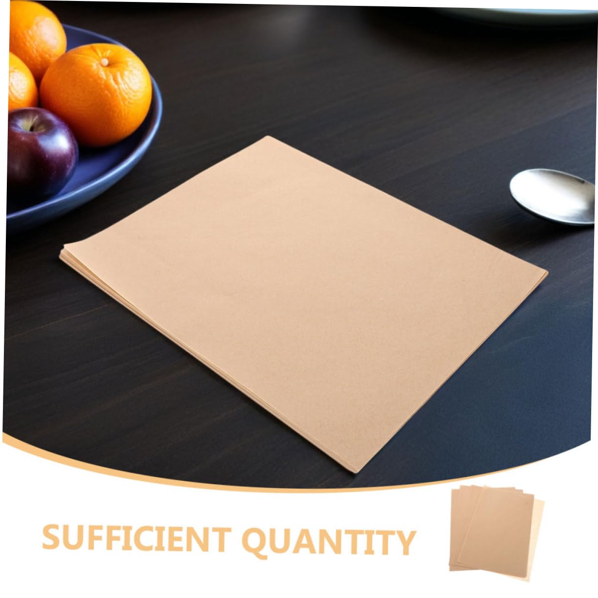 INOOMP 500 Fogli Carta da Forno Antiaderente Spessa Marrone Rustica per Pizza Panini Fritti Assorbe Grasso Fogli Resistenti al Grasso