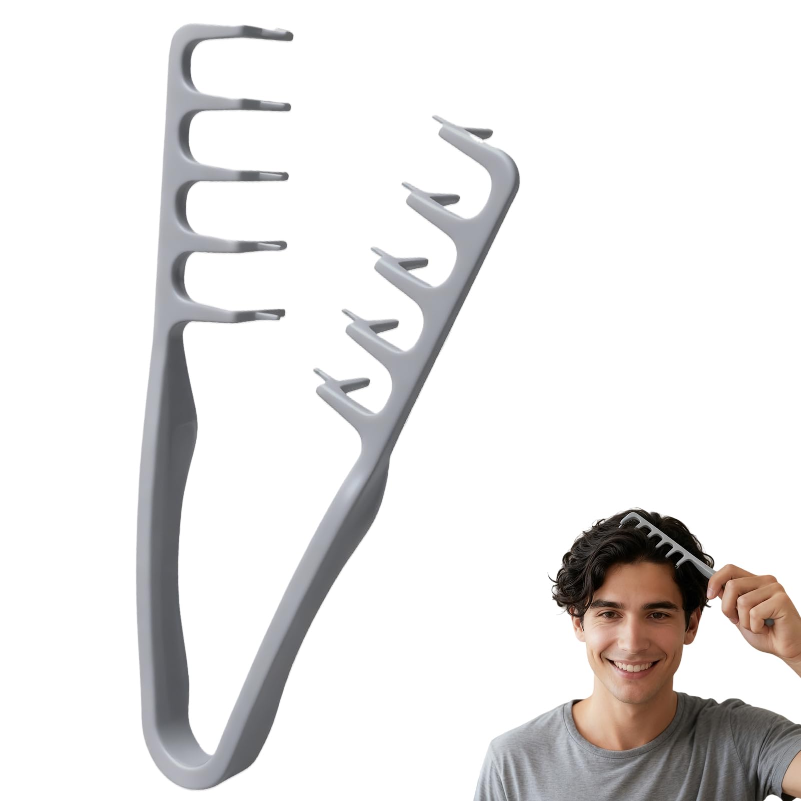 Textur Kamm, Texture Comb, Locken Kamm, Volumizing Wide-Tooth Hair Styling Comb, Kaschieren Sie Den Scheitel, Verleihen Sie Dem Haaransatz Volumen und Kreieren Sie Einen Voluminösen Look