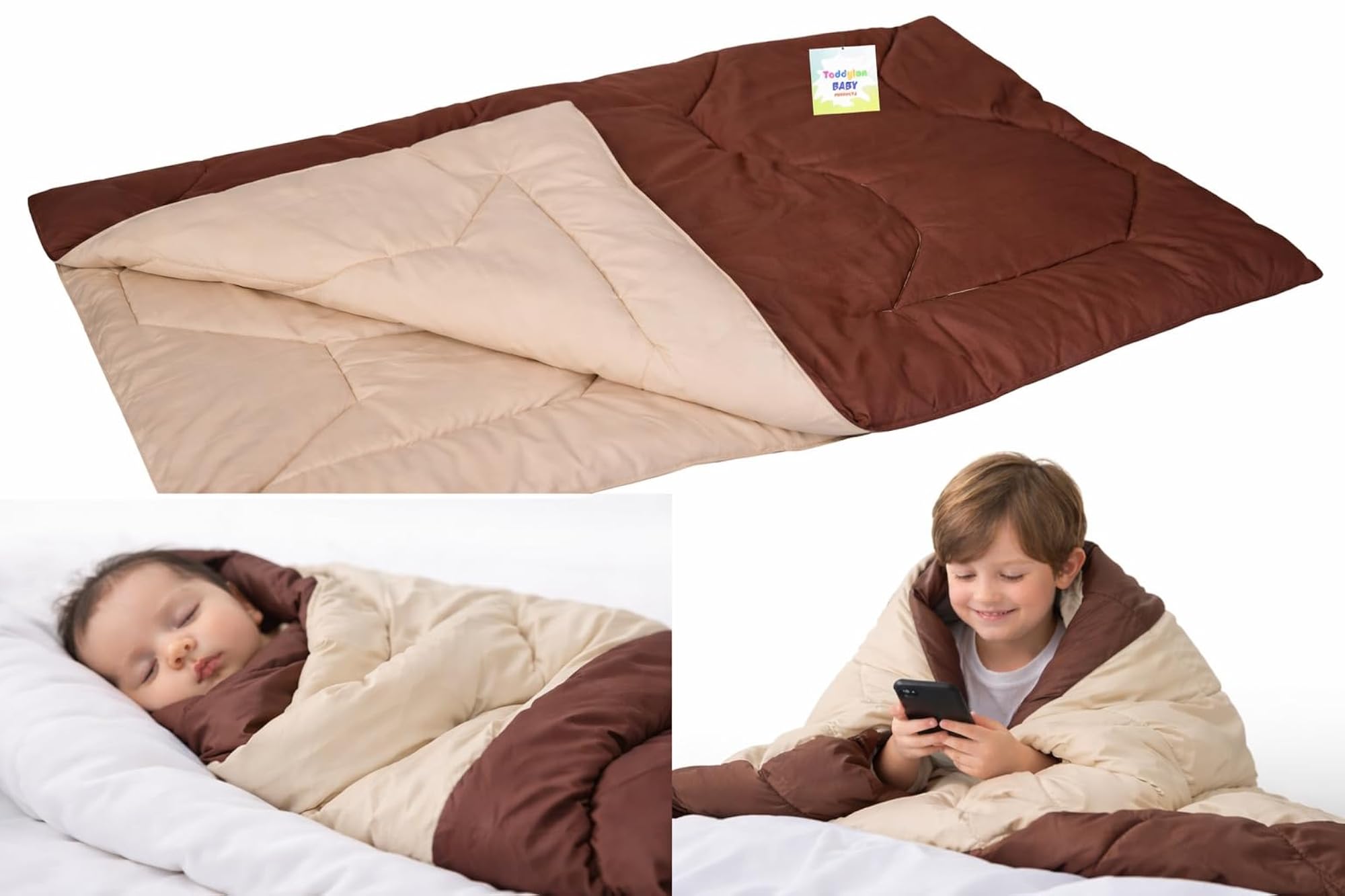 Reversible Baby Comforter Blanket, Soft Cotton for Kids