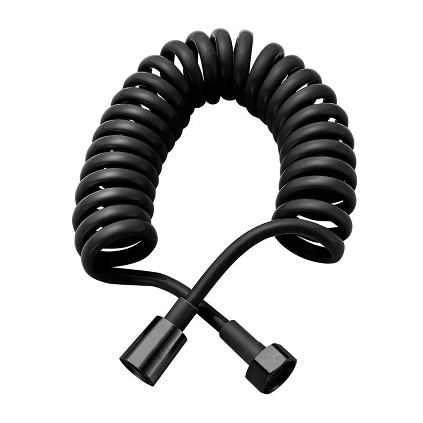 Manguera de jardín extensible de 5 a 15 m, tubo de agua retráctil flexible para uso en interiores y exteriores, G1/2, ajuste universal para ducha, inodoro y riego de plantas (negro, 3 m)
