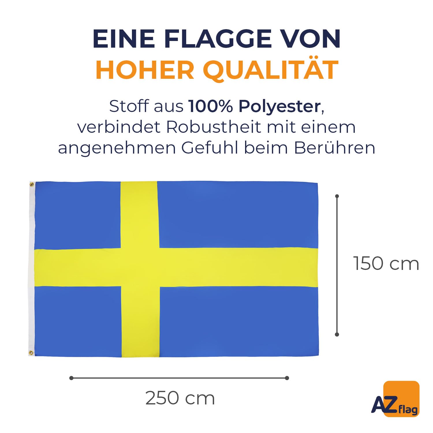 Bandiera Svezia 150x90cm - Sweden Svensk Flagga - Consegna Rapida, Calcio E Nazione