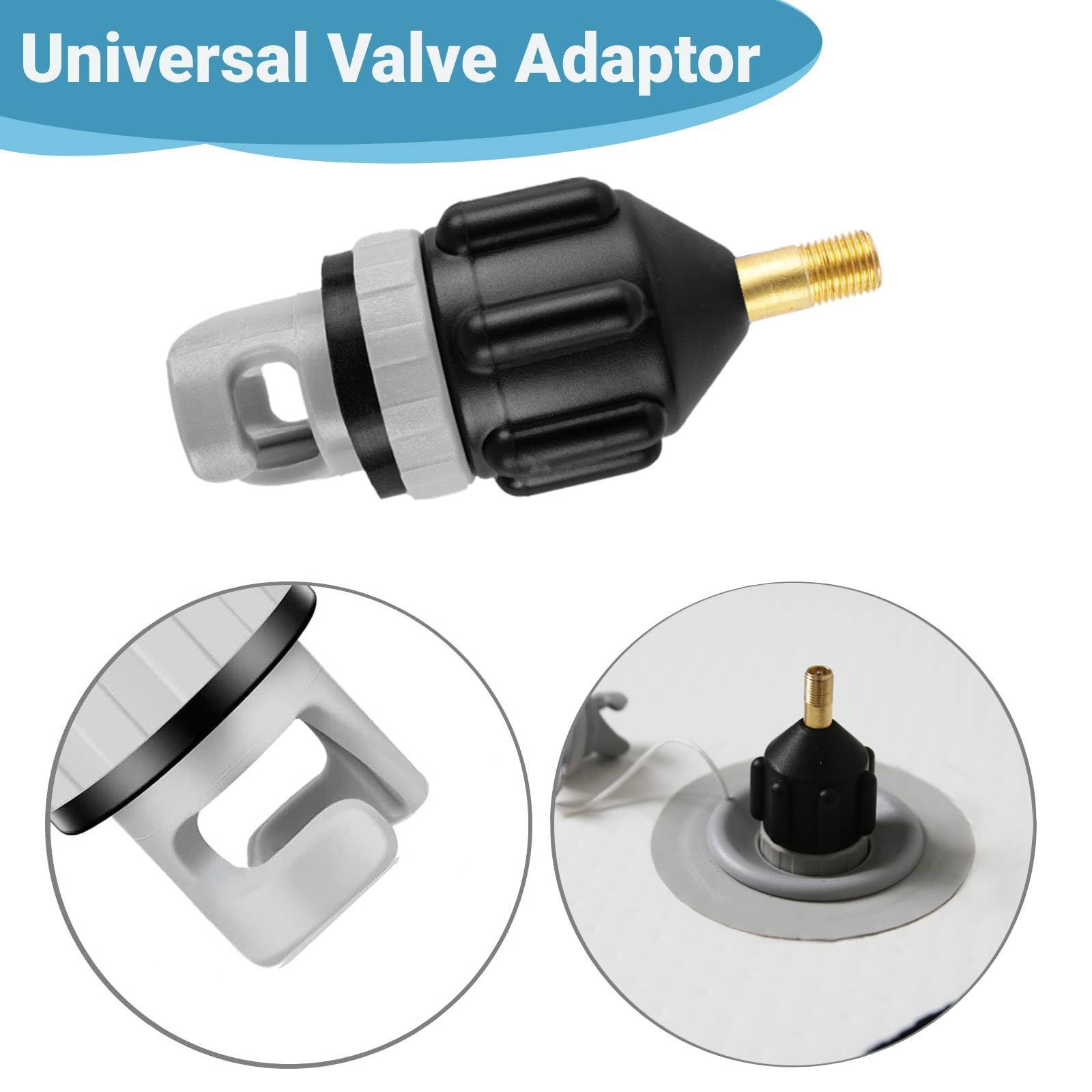 Adapter do pompki do łodzi, 5-częściowy, adapter do pontonów, adapter do pontonów, adapter do wentylu powietrznego, adapter do pontonów, deska SUP