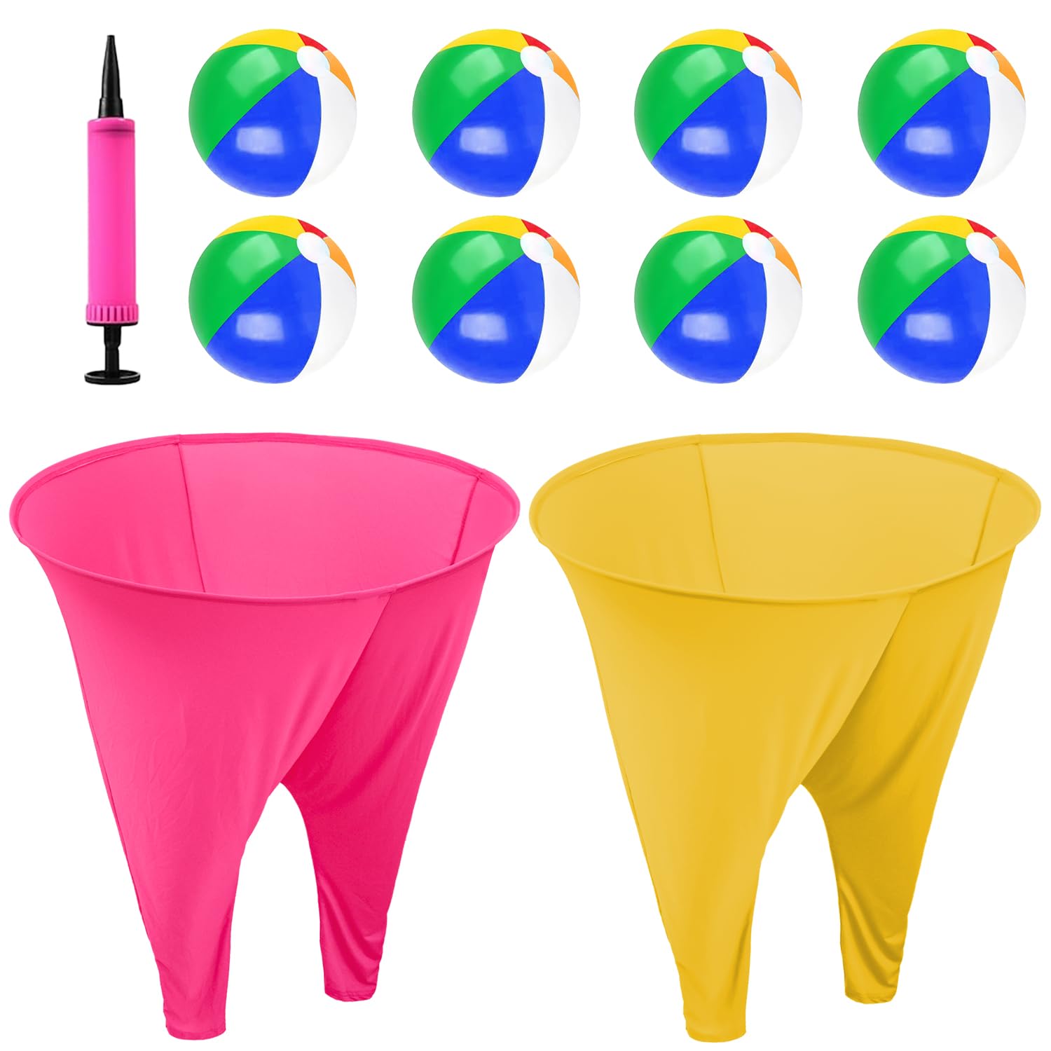 OMKSIH Granny Pant Yard Game 2Pcs Freaky Party Games Pants with 8 Bouncy Balls and 1 Air Pump Oversized Granny Pants Outdoor Game for Adults Backyard Party Field Day Reunion Games — image 1