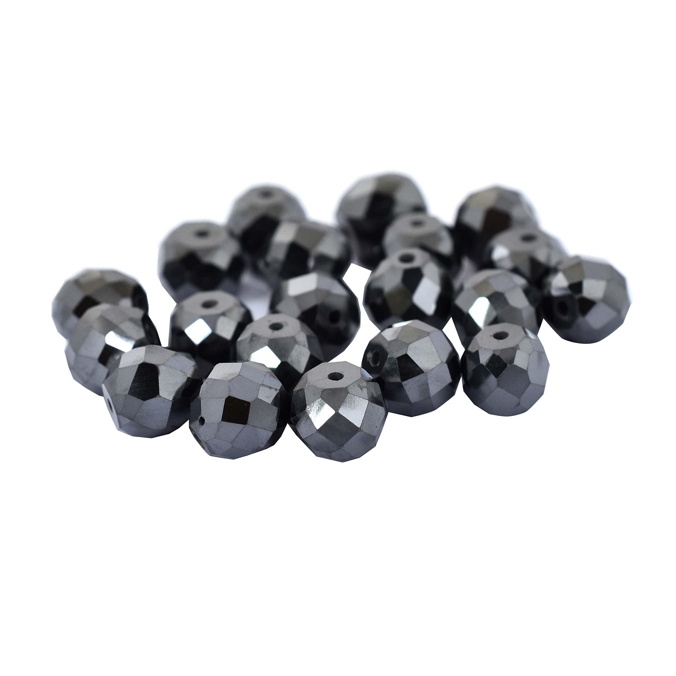 Perles Diamant Noir Naturel AAA+ 3mm - Rondelles à Facettes - Collier 18 Pouces - Fait Main Inde