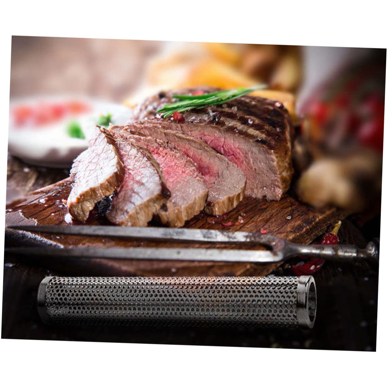 HANABASS Bbq Tube Smoker 12 Inch Round Smoke Pellet Tube for Grill Smoke Generator Grill Accessory