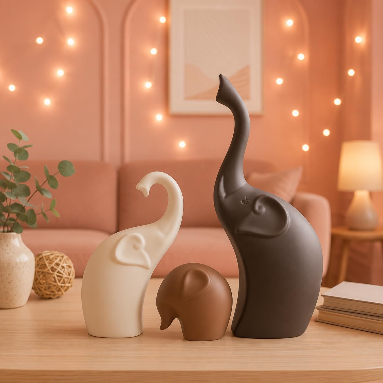 Golden Reindeer Sculptures - Home Decor -13