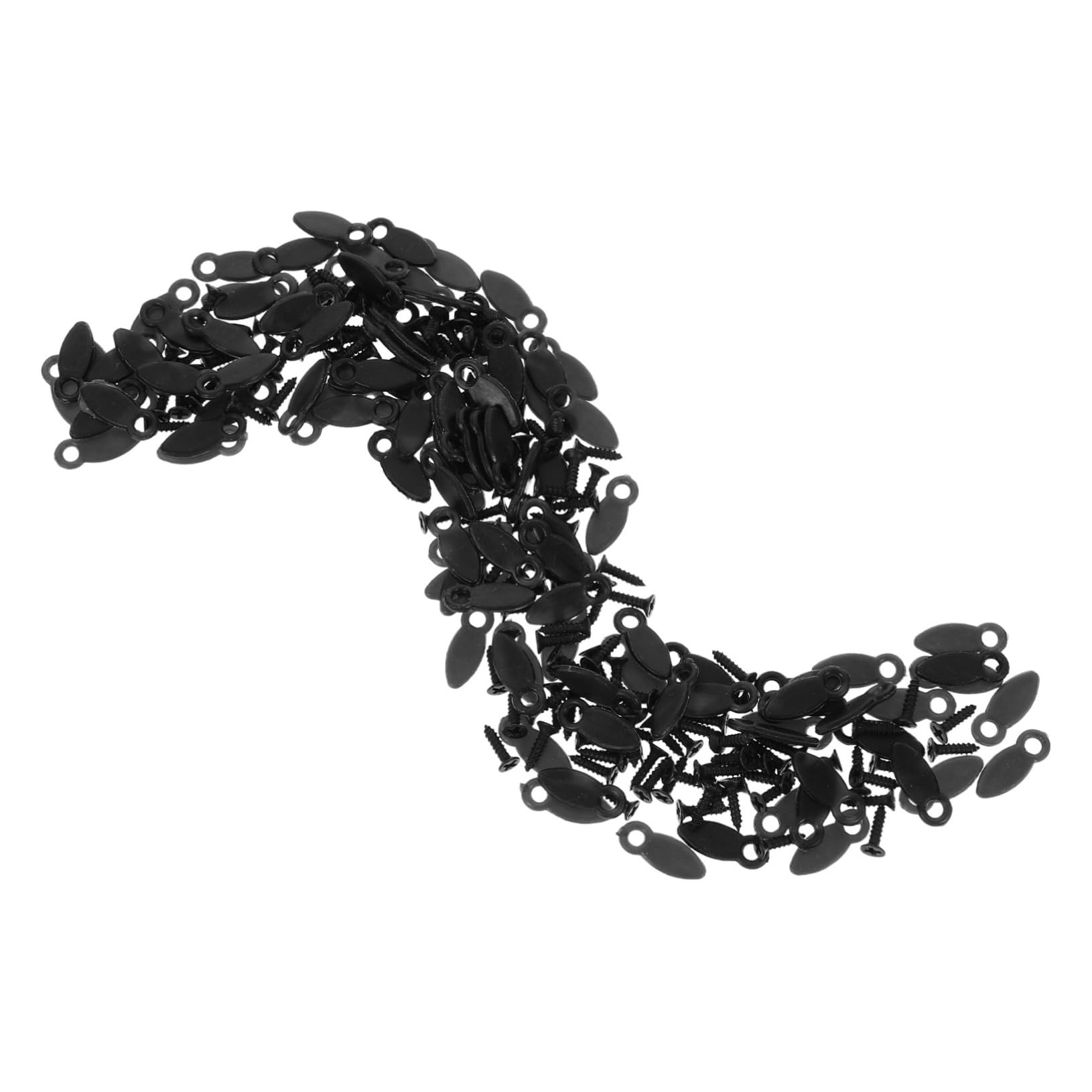 STOBAZA 100pcs Photo Frame Back Clamp Background Wall Bracket Photo Frame Fasteners Back Frame Photo Clips for Pictures Frame Hardware Mini Photo Clip Picture Framing Supplies 15 * 6mm Black