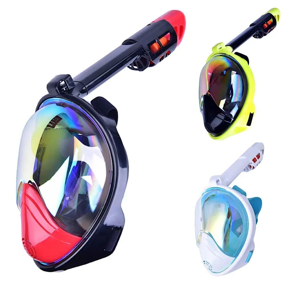 Kit de de Buceo Máscara de Buceo antivaho UV con Revestimiento Facial Completo, Gafas submarinas Anchas para Buceo y esnórquel, Buceo para Adultos, Pesca submarina Buceo