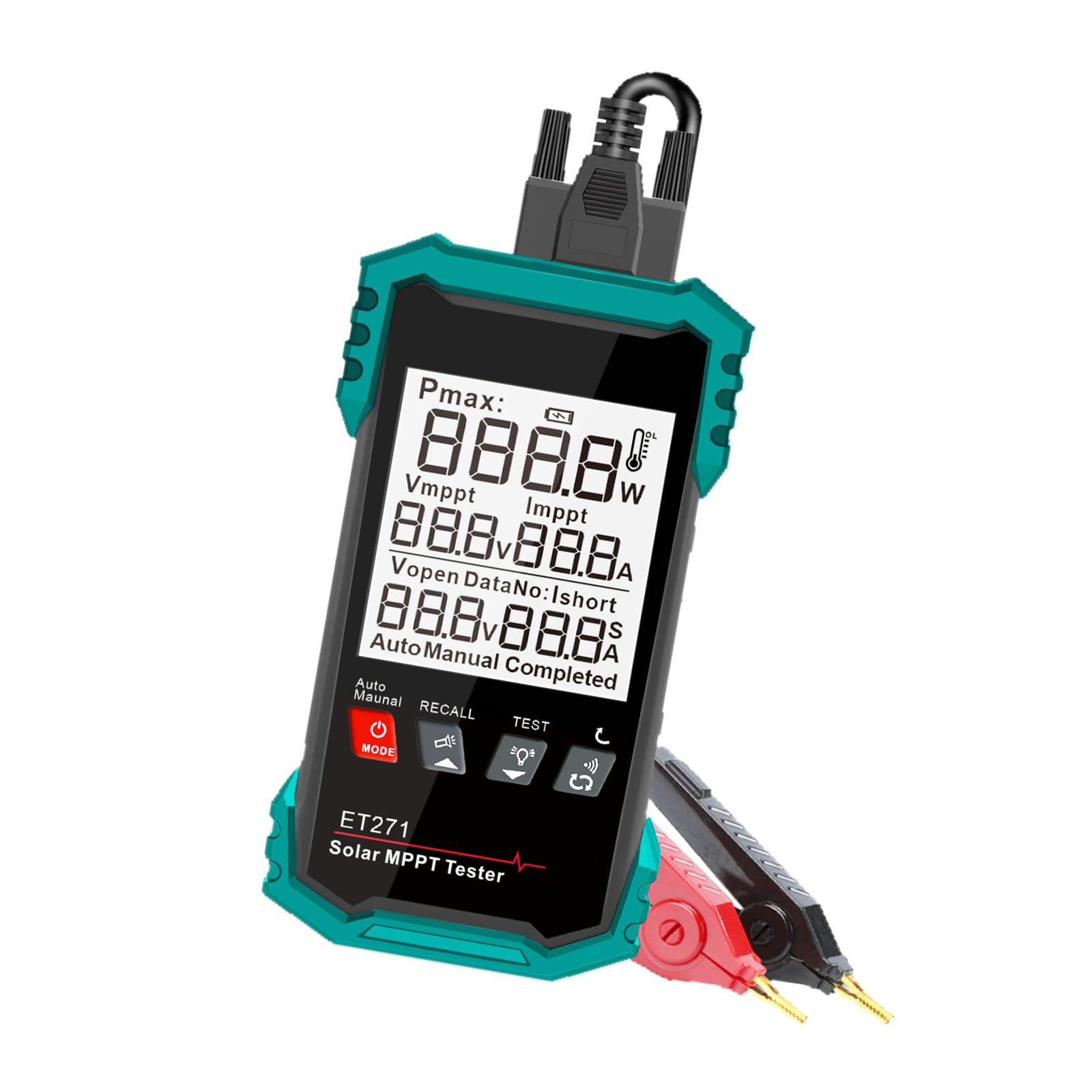 MPPT Efficiency Tester for Photovoltaic Systems 1600W Power Measurement 1600W Solar Panel Solar Panel Meter Photovoltaic Multimeter