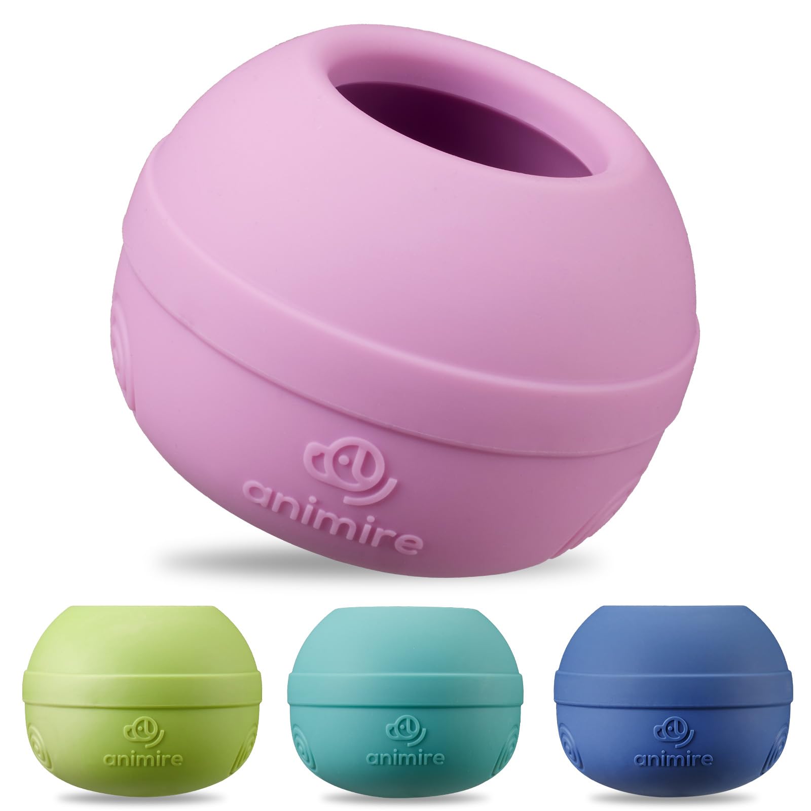 Jouet à lécher interactif durable pour chien, enrichissement en peluche pour garder les chiens occupés, jouet à mâcher oscillant et congelable, de qualité alimentaire (violet pastel, taille M)