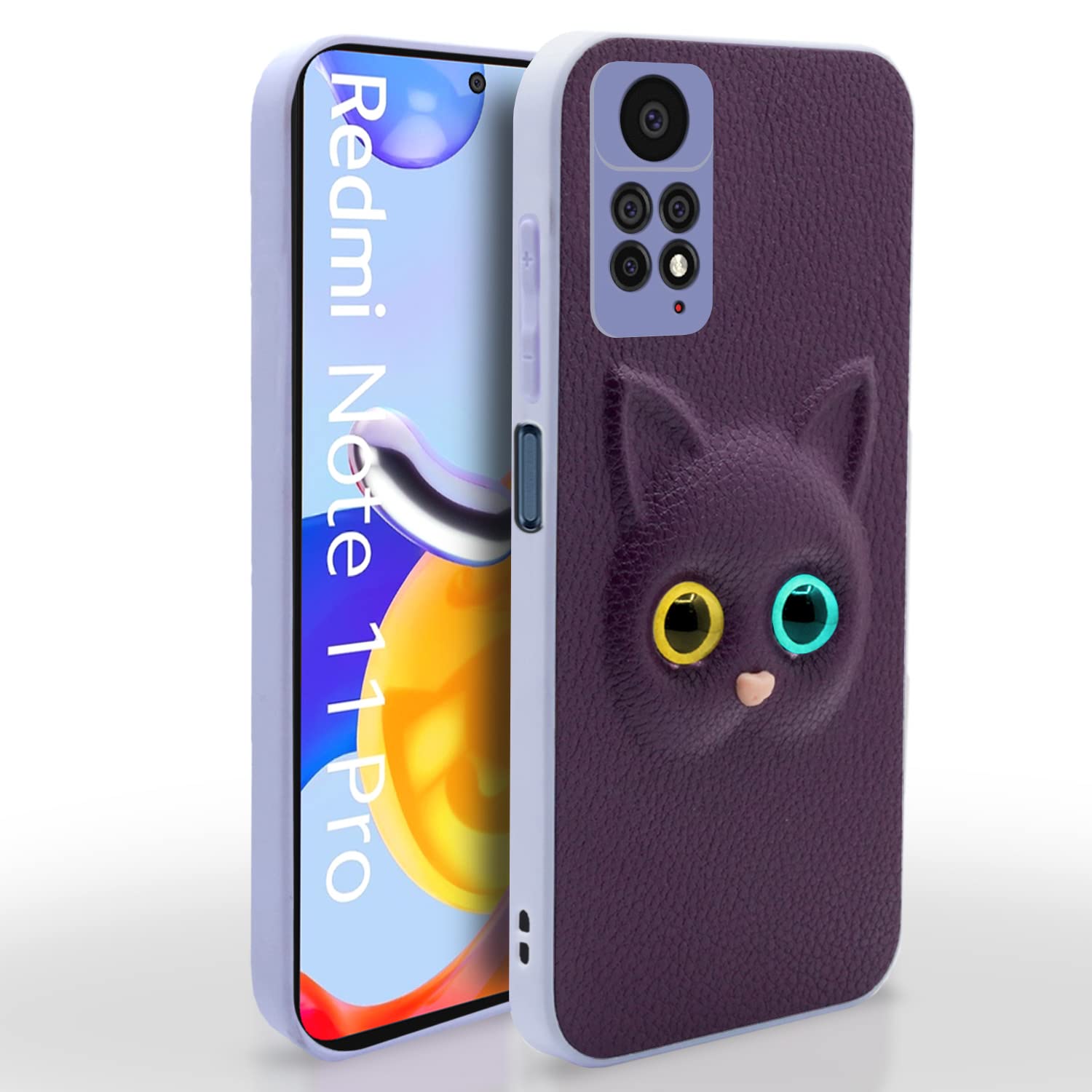 Pikkme Mi Redmi Note 11 Pro/Note 11 Pro Plus 5G Back Cover for Girls | Cute Cat Leather Finish | Soft TPU | Case for Mi Redmi Note 11 Pro/Note 11 Pro Plus 5G (Purple) (B0B9311HVP) Amazon Price History, Amazon Price Tracker