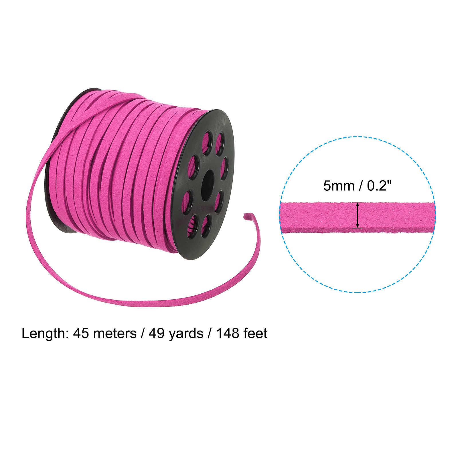 PATIKIL Suede Leather Cord 5 mm 50 Yard - Image 2