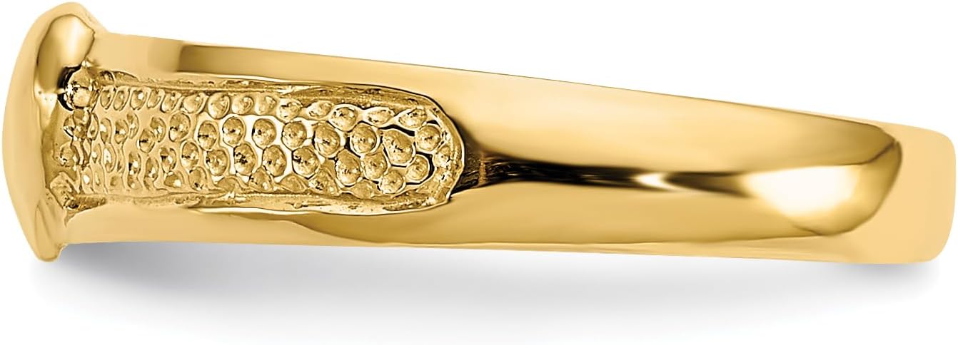 14k Yellow Gold Heart Toe Ring