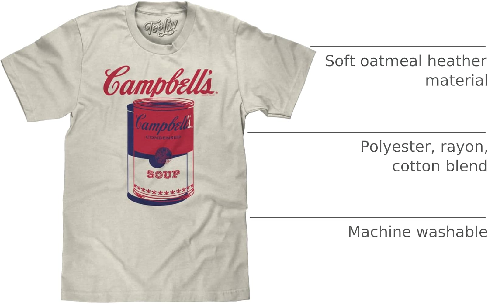 Amazon.com: Tee Luv Men's Retro Campbell's Soup Can Shirt