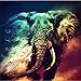 Produktbild Twuky 5D DIY Diamond Set Full Diamond Diamond Painting Living Room Wall Sticker, Elefant(14X14inch/35X35CM)