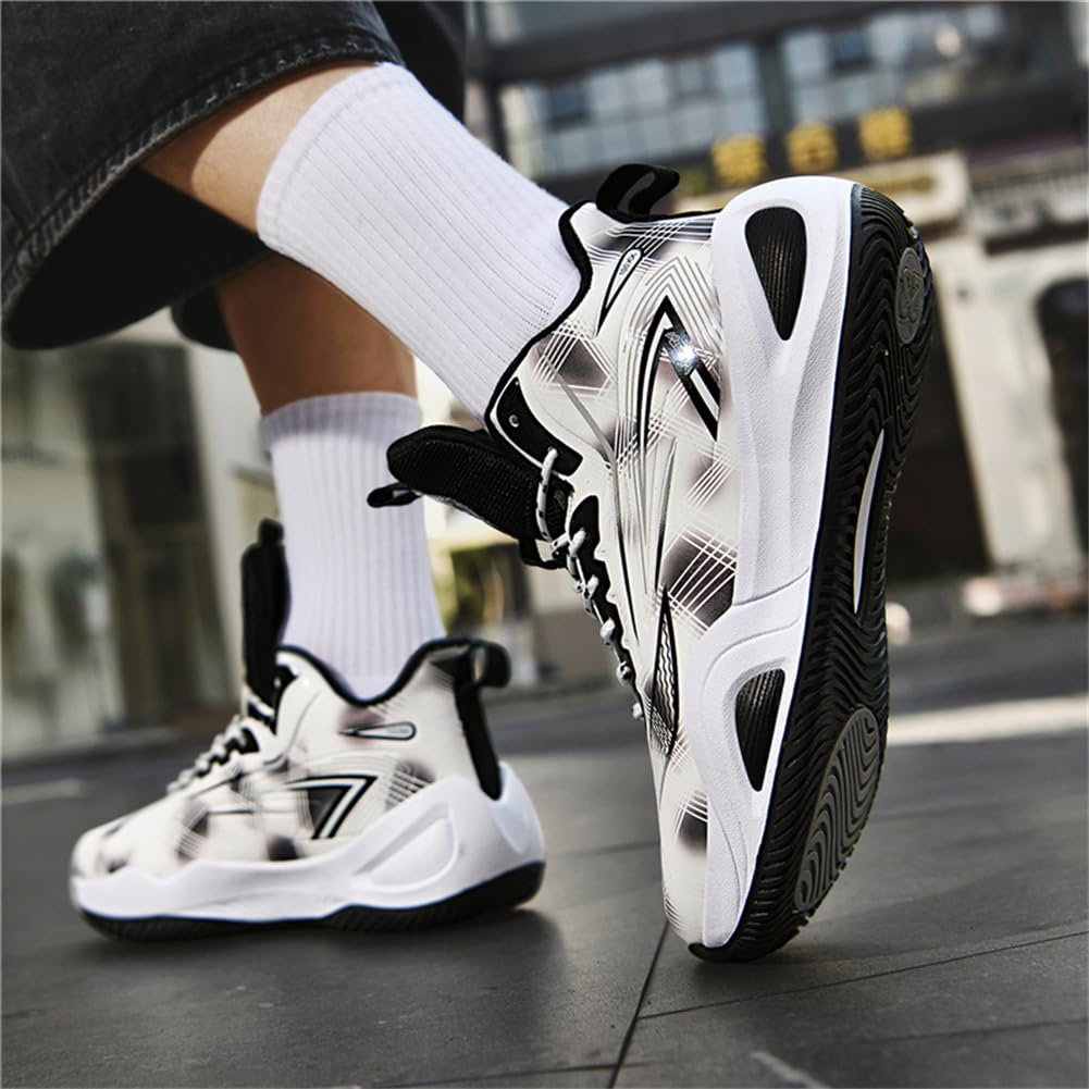 Basketballschuhe Herren Damen Mode Sportschuhe Walkingschuhe Leicht Sneaker rutschfest Verschleißfest glattem Mesh-Oberfläche Trainingsschuhe Gr. 36-45