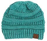H-6800-46 Marled Ribbed Beanie - Two Tone - Mint, One Size Fits Most