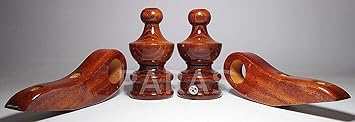 PARAS | Luxury Wooden Curtain Bracket with Finial, (2 Finial and 2 Support) for 25 mm/Rod 1 inch