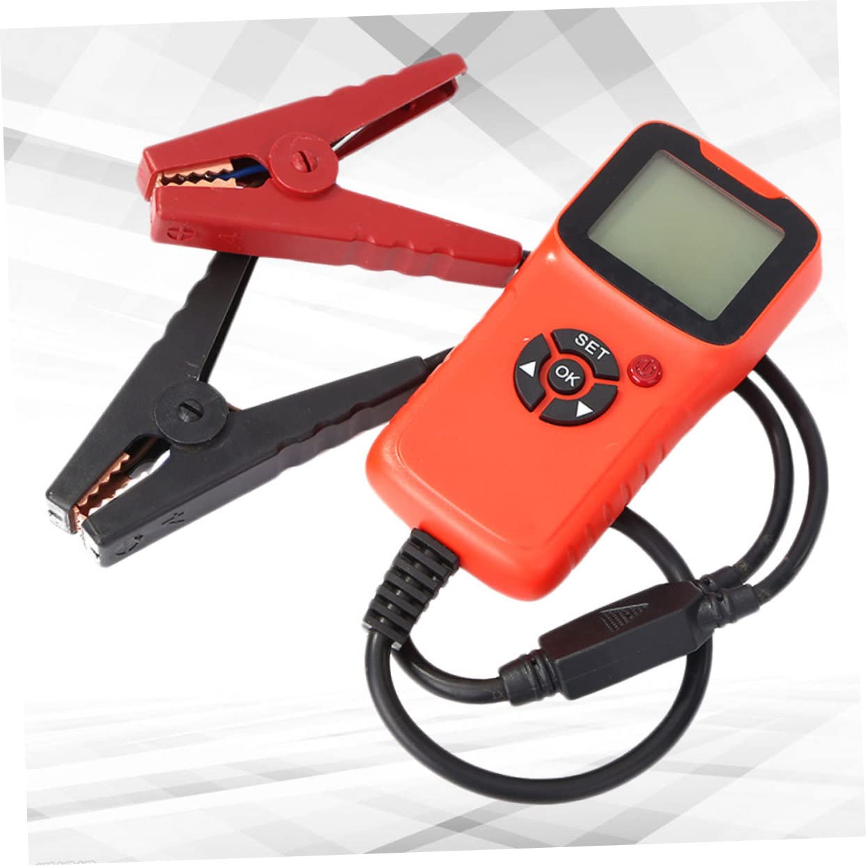 GARVALON 12v Tester Per Batterie Portatile Con Analizzatore Di Di Carica e Monitor Della Batteria Per Auto Rosso Sicuro e Facile Da Usare Stato Della Batteria Con Led Colorati