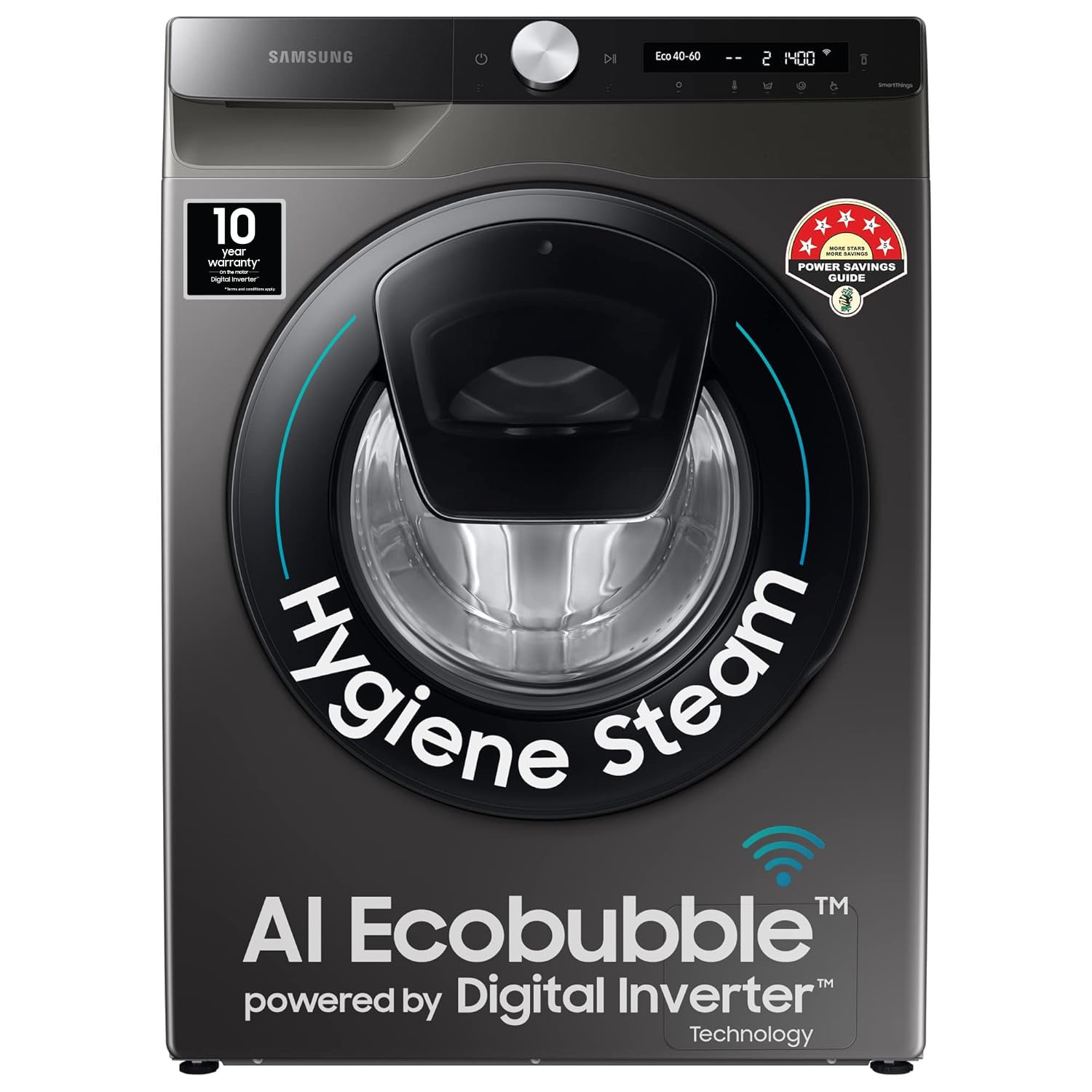 Samsung 7 Kg 5 Star Fully-Automatic Front Loading Washing Machine Appliance (WW70T552DAX1TL, Inox)