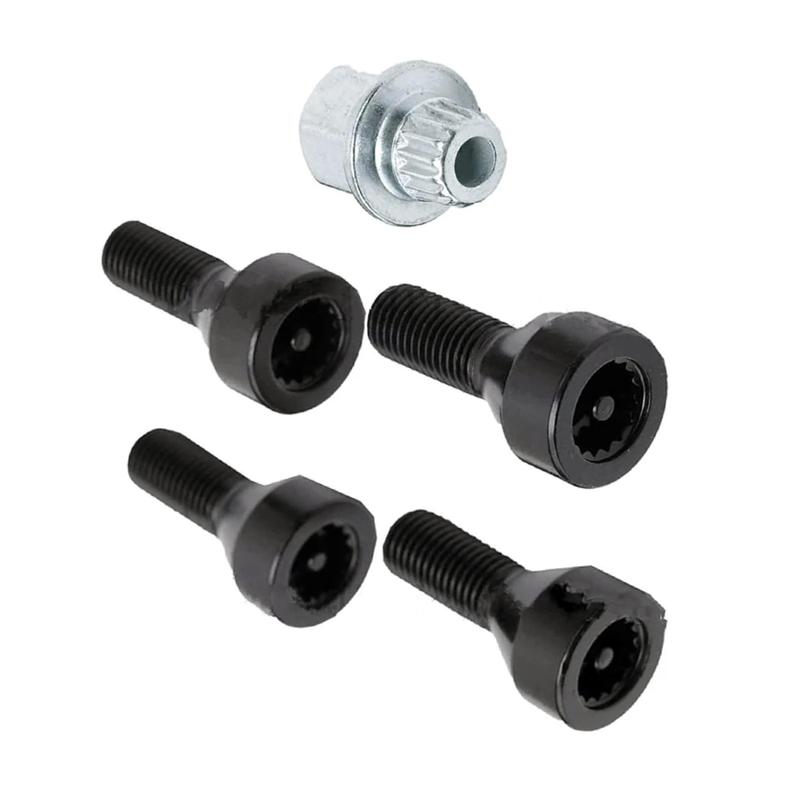 Écrous Antivol Roue Compatible Avec BMW Pour 530i 2001-2007 Pour 540i 1997 1998 1999 2000 2001 2002 2003 OEM 36136764057 4 Pièces Boulons Jante Voiture Écrous Roue