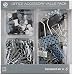 U Brands Binder Clips Paper Clips and Push Pins Value Pack, Black White and Gray Fashion Colors, 173-Count