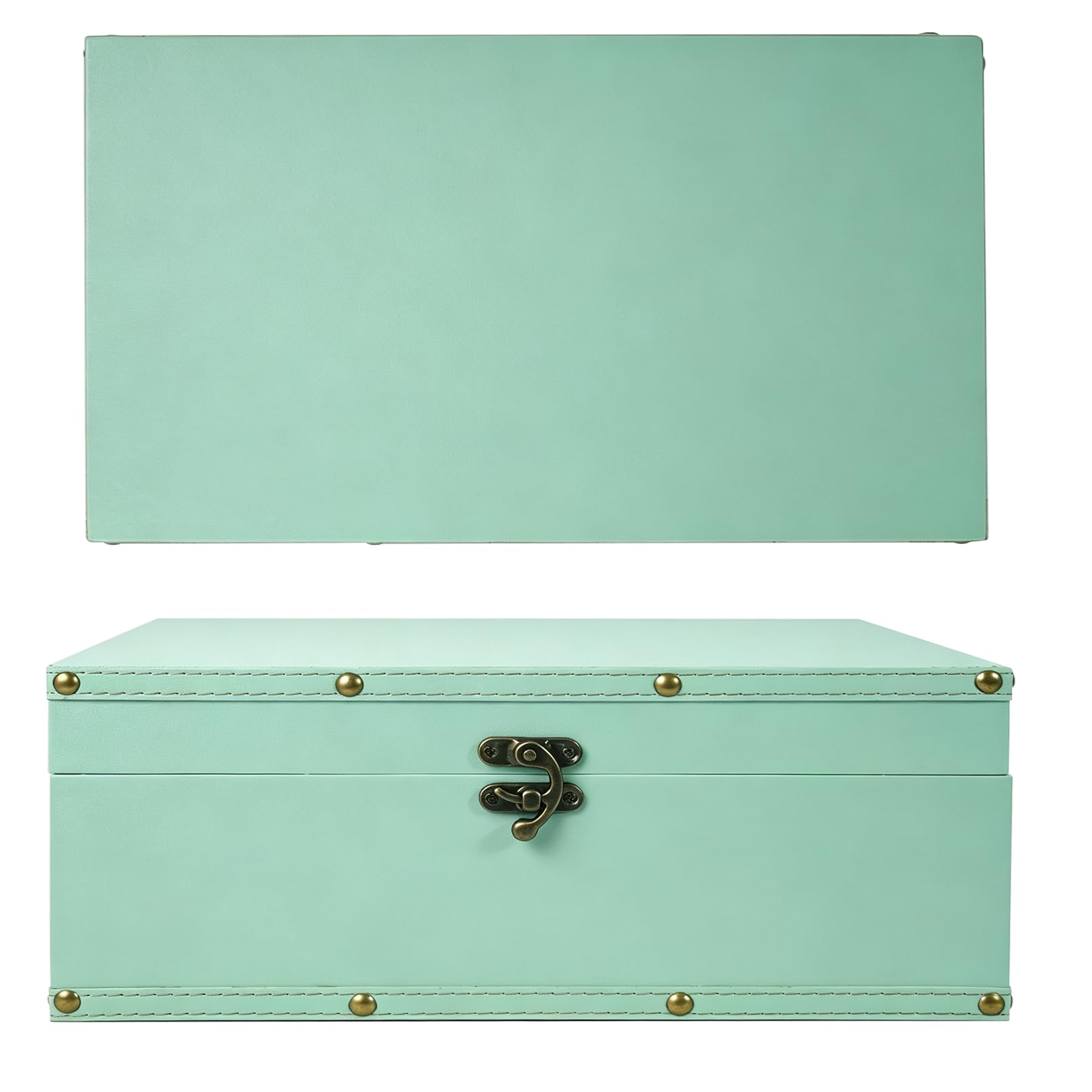 DreamsEden Scatole decorative in legno con coperchio, set da 2