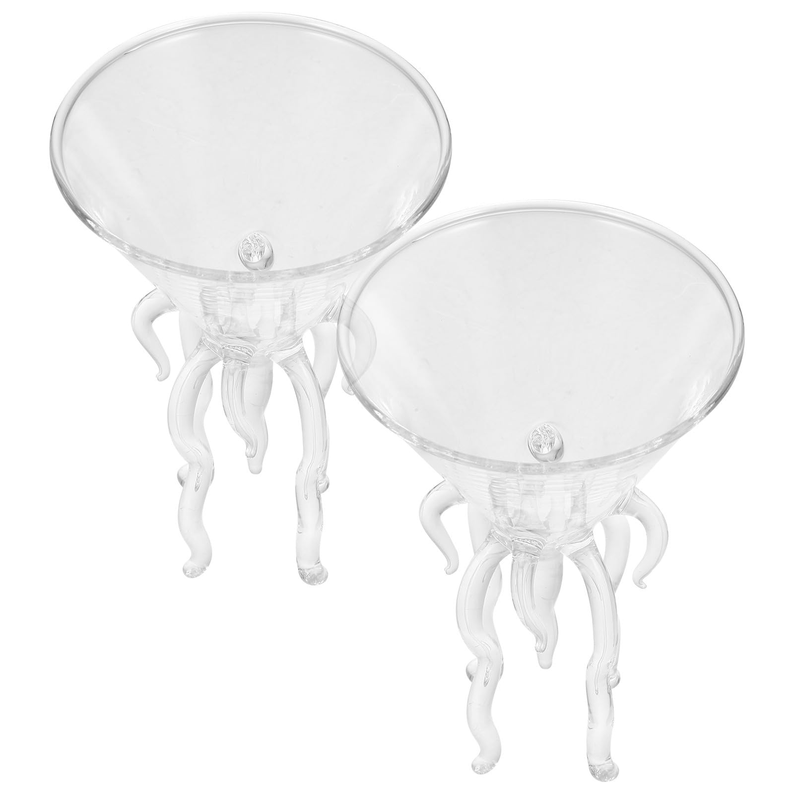 Verre de pieuvre en verre lot de 2 au design simple pour verres de table