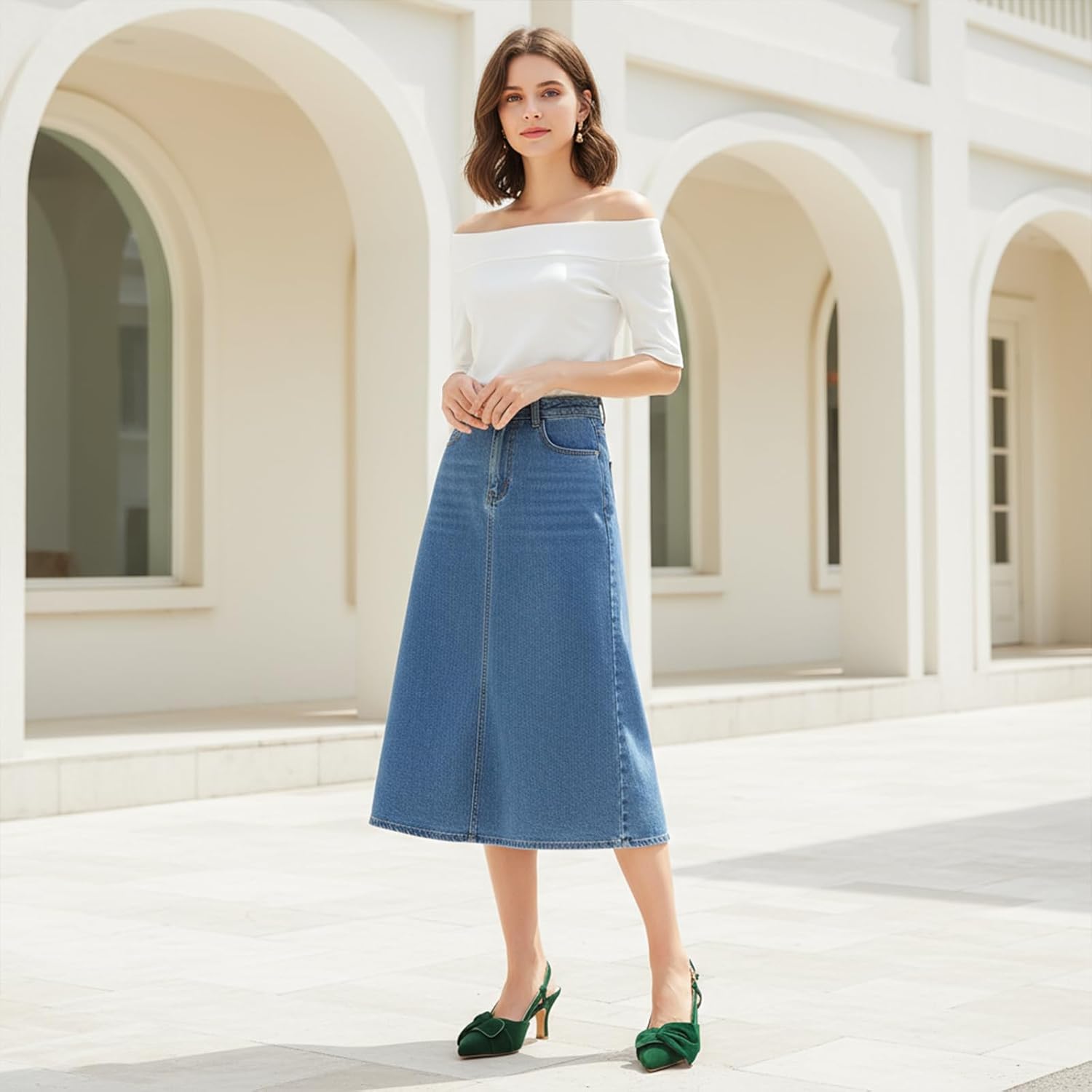 CAMSSOO Slingback Kitten Heels for Women Suede Bow Closed Pointed Toe Pumps Low Heel Dress Shoes Wedding Party Office - Image 2