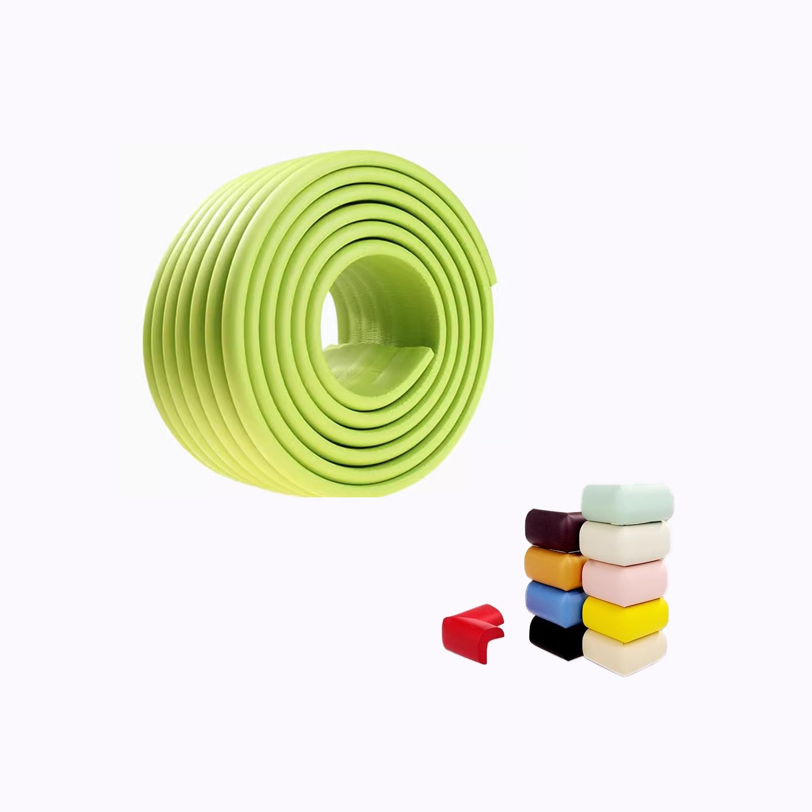 Safety Edge Corner Guards Protector， Corner Protector Foam Safety Bumper Guard Multicolor proofing Edge Cushion(Green)