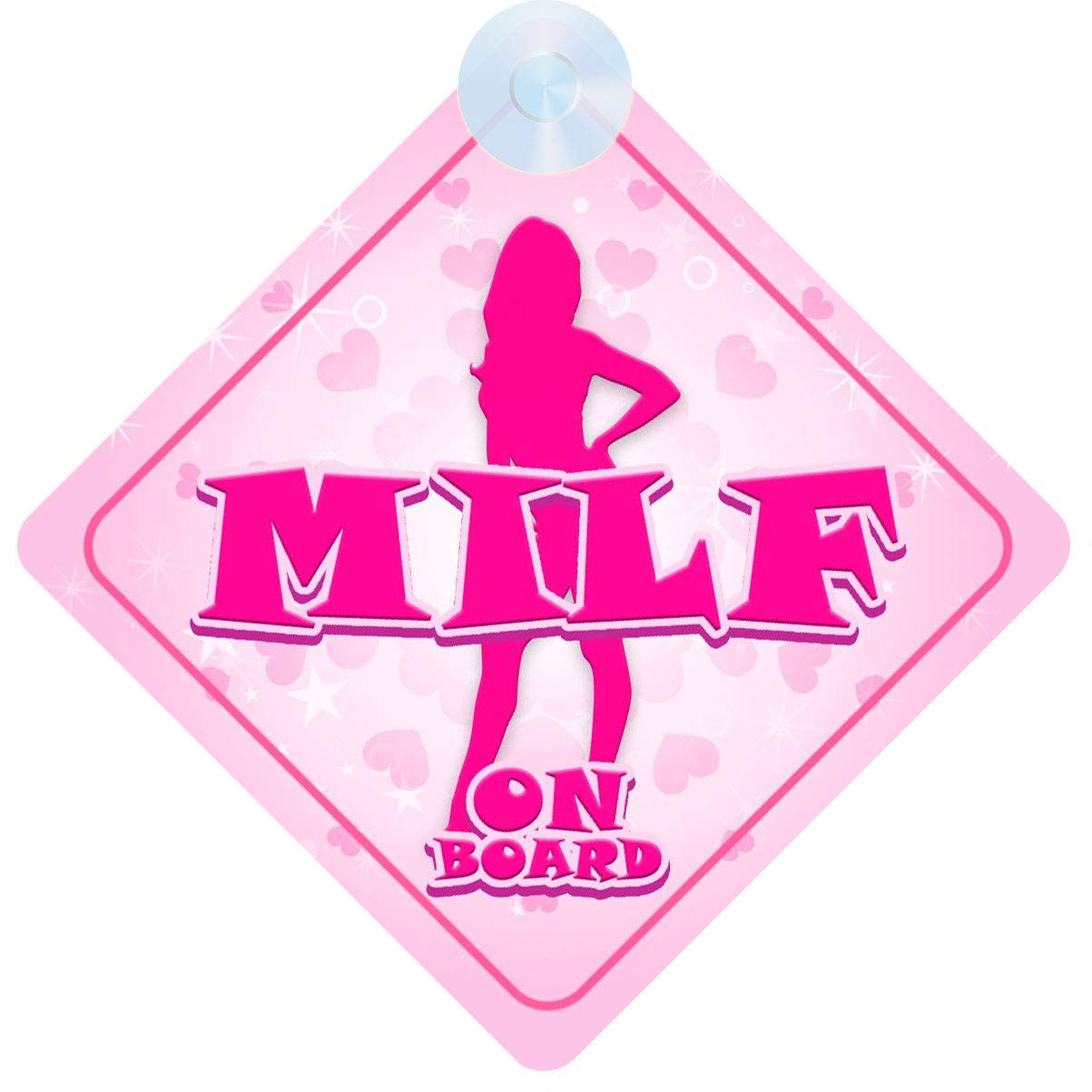 Qg Ltd Pink Milf On Board Car Sign - Fun, Novelty Gift |