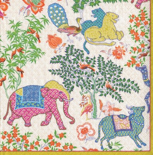 Caspari Napkins Floral Garden Party Paper Napkins Cocktail Napkins Le Jardin De Mysore Pk 40