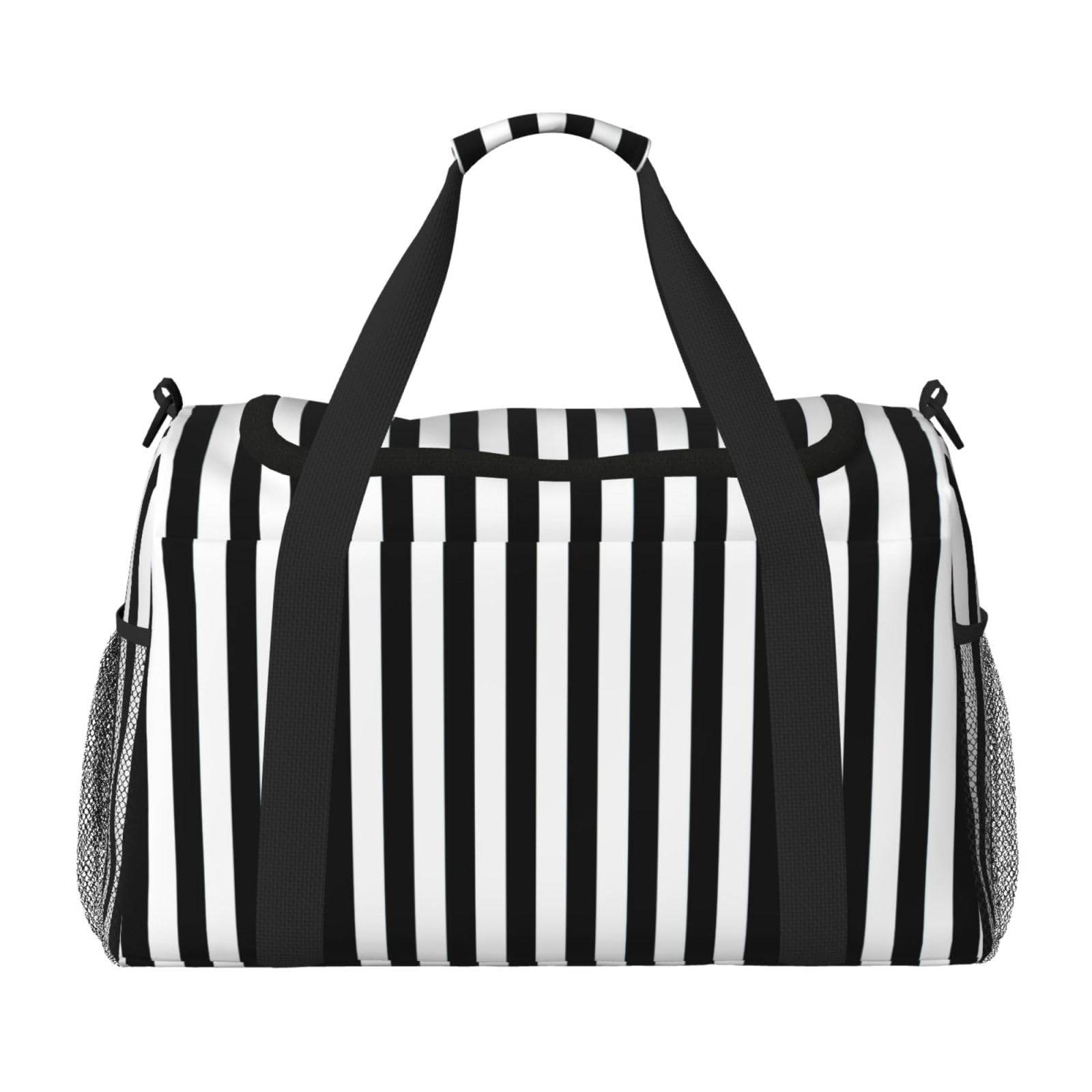 Bolsa de viaje impermeable con rayas y diseño plegable de gran capacidad para el gimnasio 8