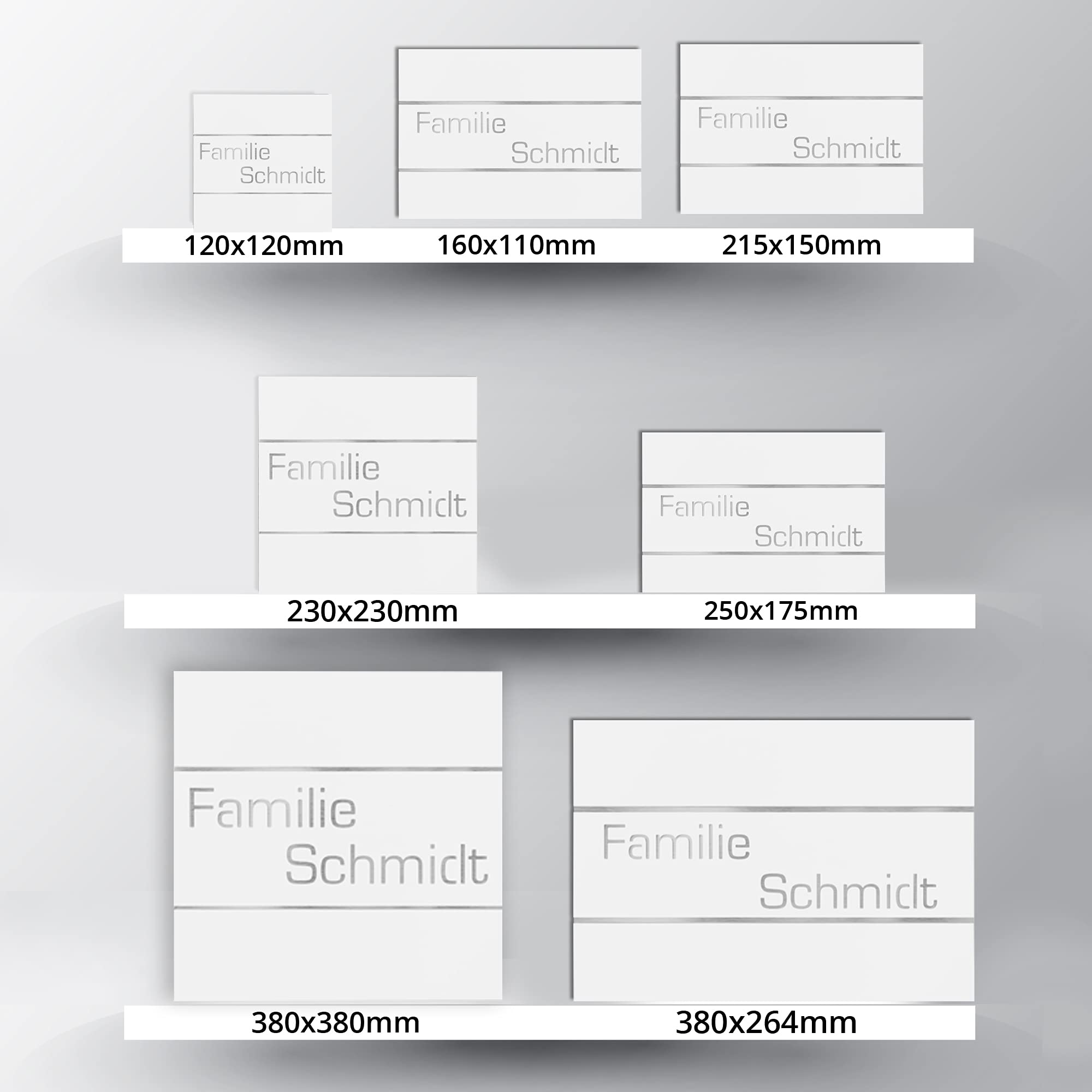 Número De Casa Personalizable De Acero Inoxidable 215x150mm - Resistente A La Intemperie Para Puerta Y Portal [Made In Germany]