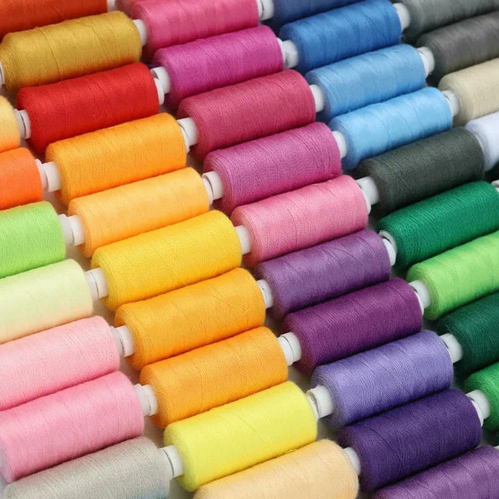 100 Colori/Set Fai da Te Macchina da Cucire Filo Piccolo Filo da Cucire a Mano 402 Filo da Cucire 400 Iarde Poliestere Multifunzionale