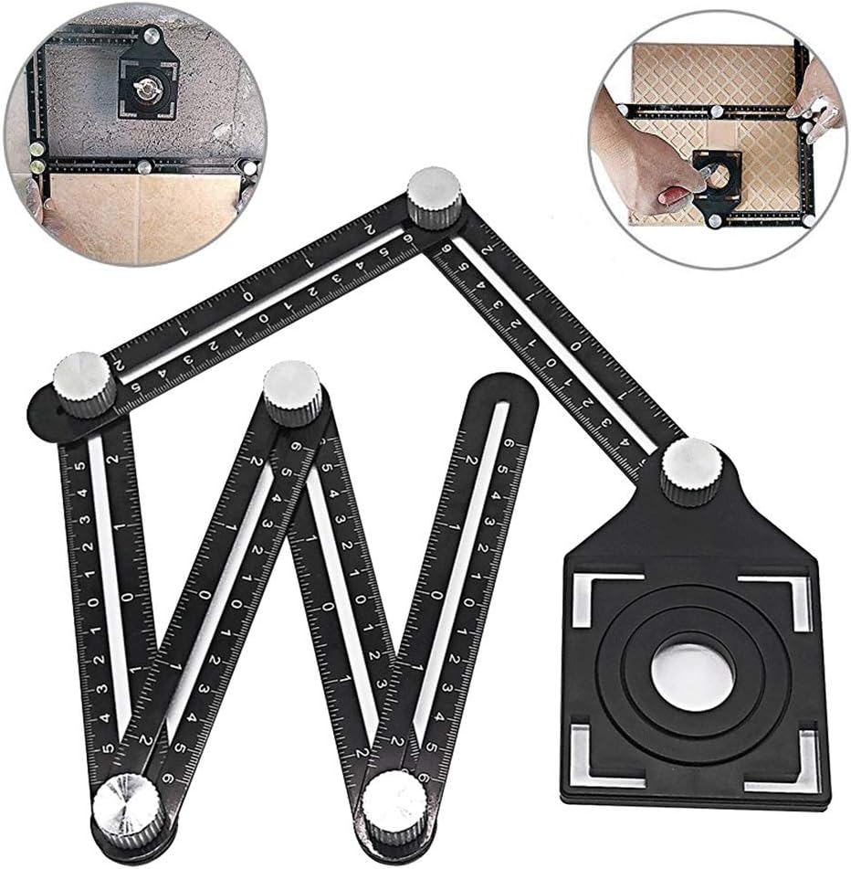 Alloy Multi Functional Ruler，Universal Angler Ruler for Linear Measurement.