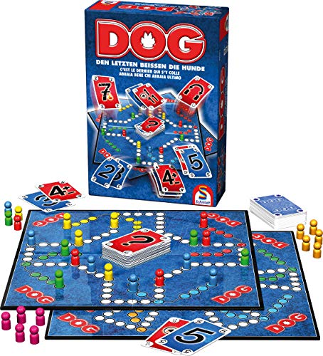 Schmidt Spiele 49201 Dog, Den letzten beissen die Hunde, Familienspiel, für 2 bis 6 Spieler