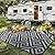 GENIMO Outdoor Rug for Patio Clearance,5'x8' Waterproof Mat,Reversible Plastic Camping Rugs,Rv,Porch,Deck,Camper,Balcony,Backyard,Black & Gray