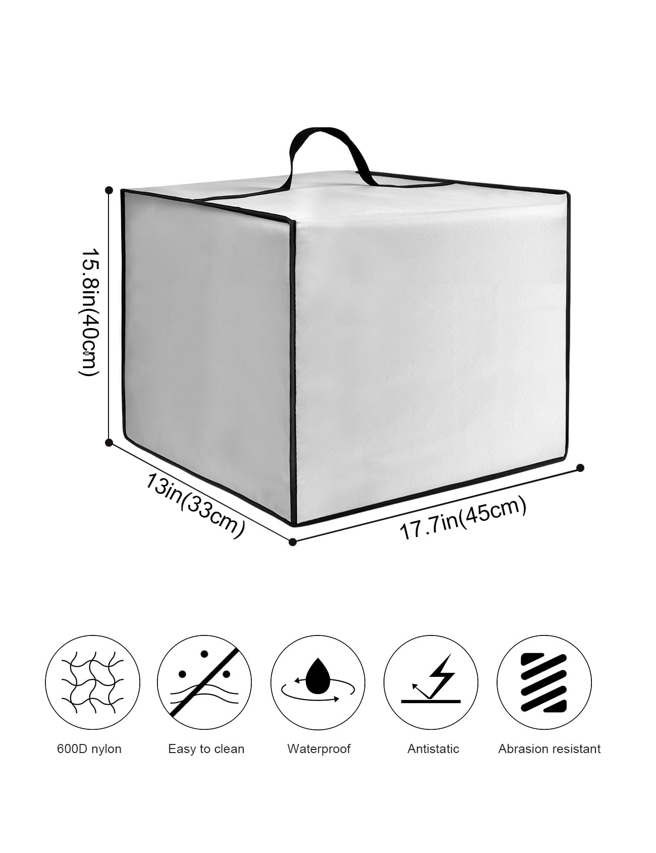 Espresso Machine Dust Cover Heavy Duty Waterproof Nylon Case for De'Longhi La Specialista Arte Evo Espresso Machine EC9255M Coffee Maker,Silver