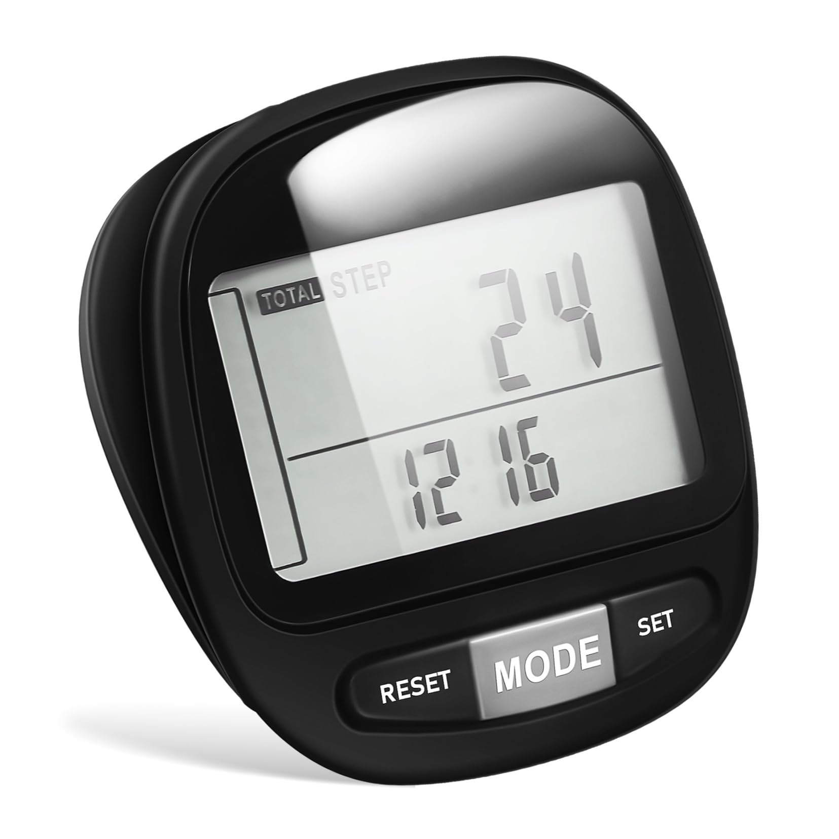 Toyvian Compteur de Portable Clip Pedomètre avec Affichage de Distance pour Activités Extérieures Sensor Technologie Mémoire de Jours