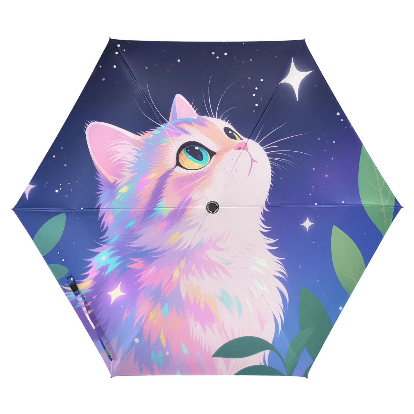 EtherSpher A Cute Cartoon White Cat duty umbrella 39 Inch Wind Resistant auto open close Golf Umbrellas for heavy rain wind Outdoor Defence Accessories sombrillas de lluvia para