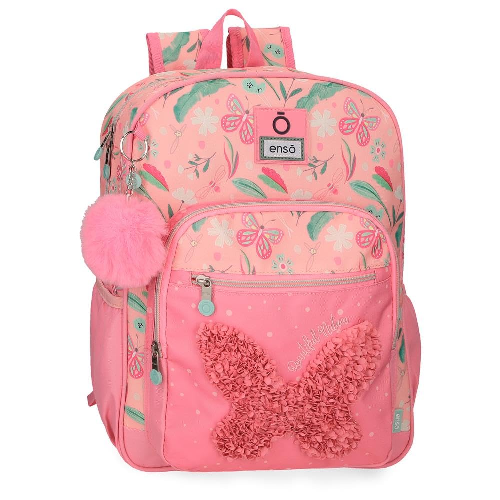 Enso Beautiful Nature Mochila Escolar Rosa 30x38x12 cms Poliéster 13,68L