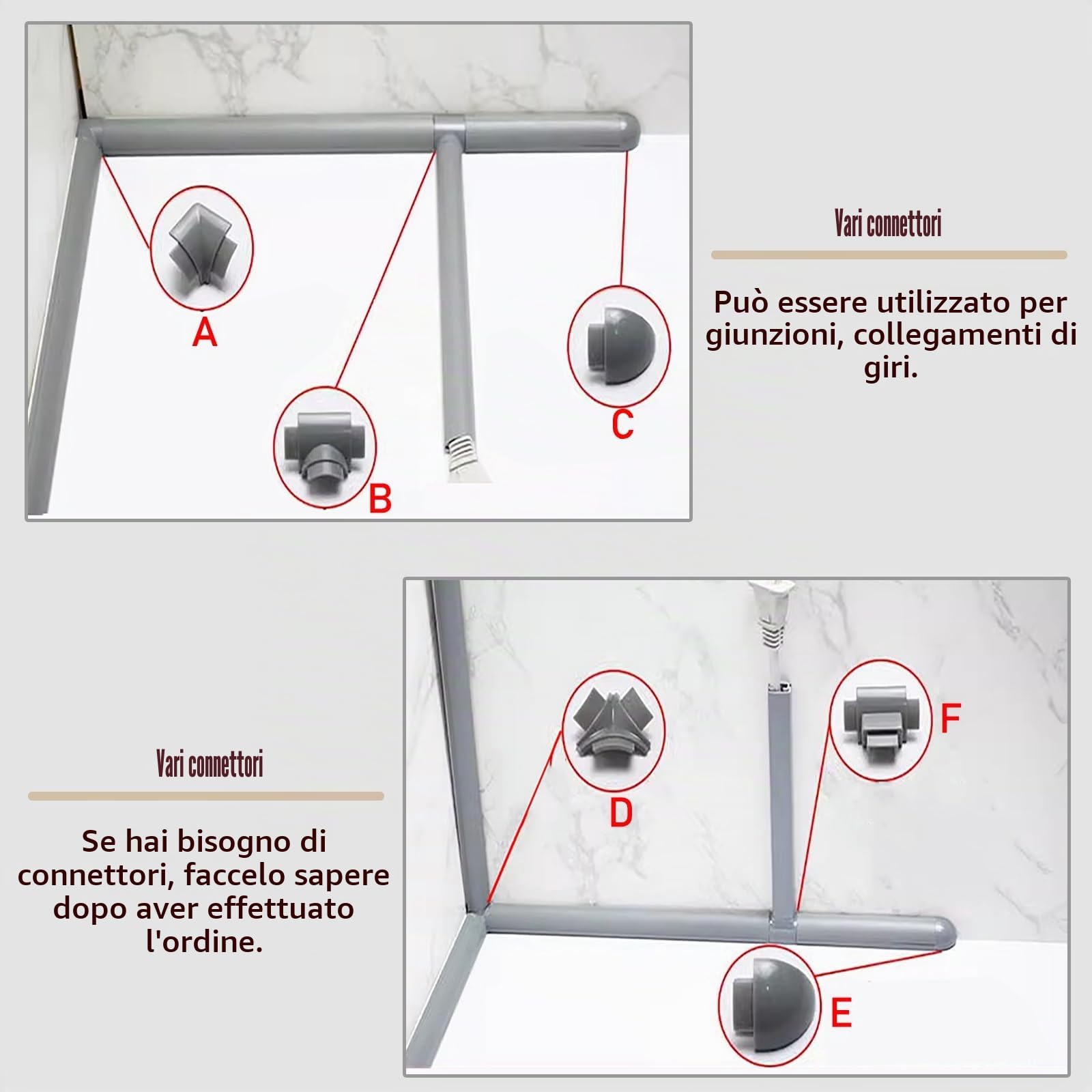 canalina passacavi Spegnicavi angolare/Tracciacavi, canalina copricavi autoadesiva per battiscopa a parete, soffitto, canaletta per cavi in ​​moquette per pavimento in PVC per la casa(White,20x20mm(7/