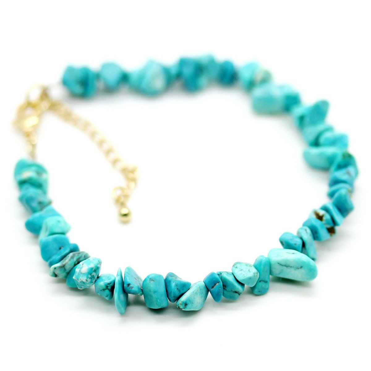 Amazon | [石輝] 爽やかなさざれ石ターコイズ ブレスレット [b125_1