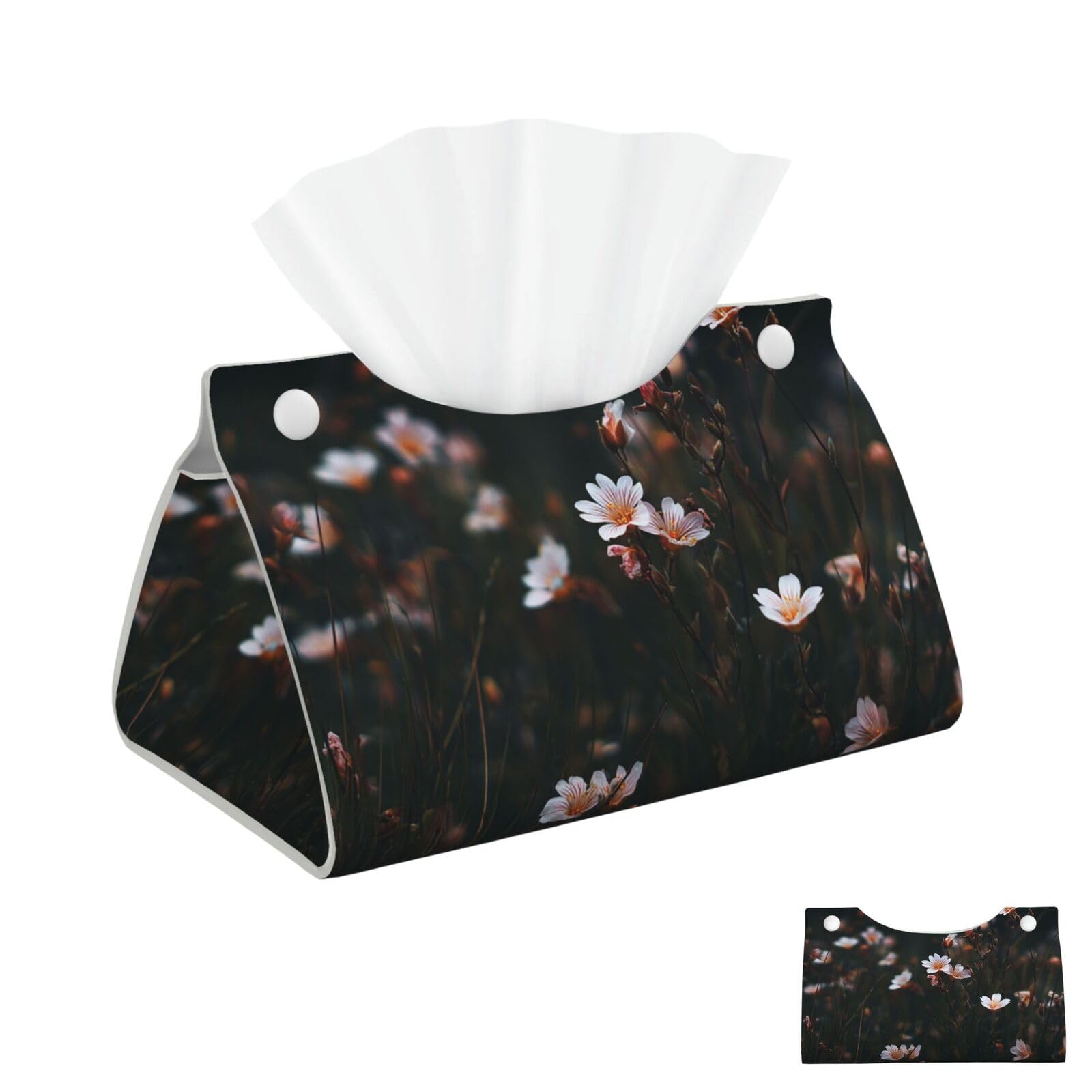 Small Wild Flowers Tissue Box Cover Square Cube Boxes