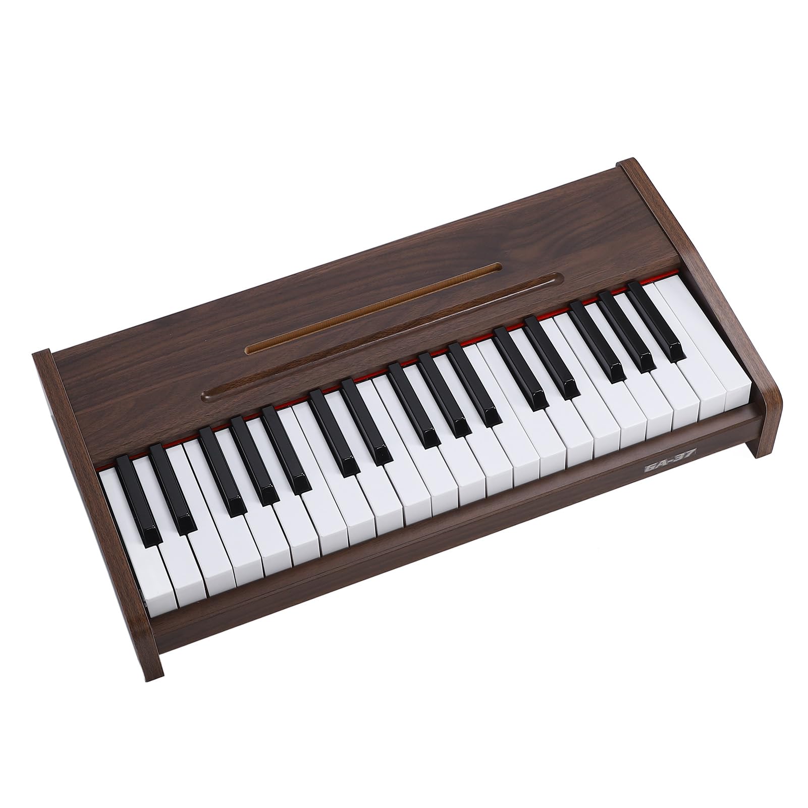 Tbest 37 Tastie di Tastiera Elettronica per Pianoforte per Pianoforte Elettronico con Finitura a Venatura in Legno 2,2 Cm Tasti Standard per Principianti e Giocatori Esperti